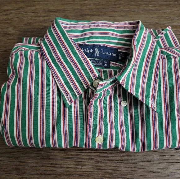 Ralph Lauren Men's Custom Fit Long Sleeve Button Down Shirt Size Large - Picture 1 of 3